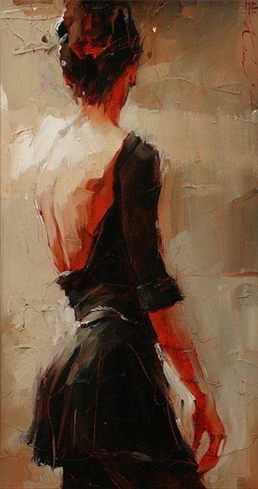 Portrait Oil Painting - Andre Kohn Portrait - Sexy Woman