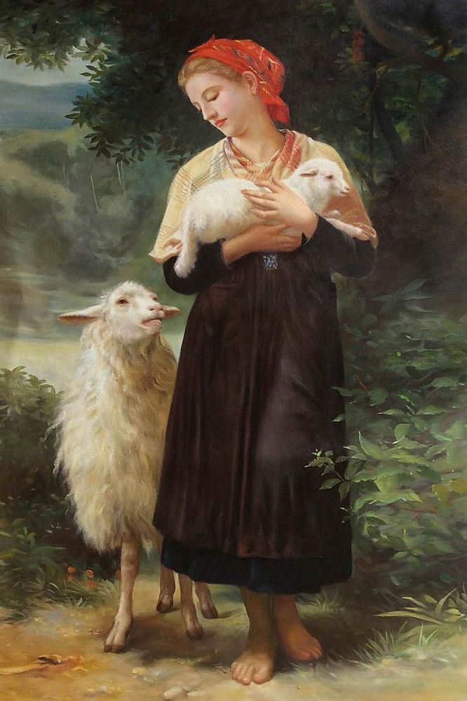 Portrait Oil Painting - The Shepherdess